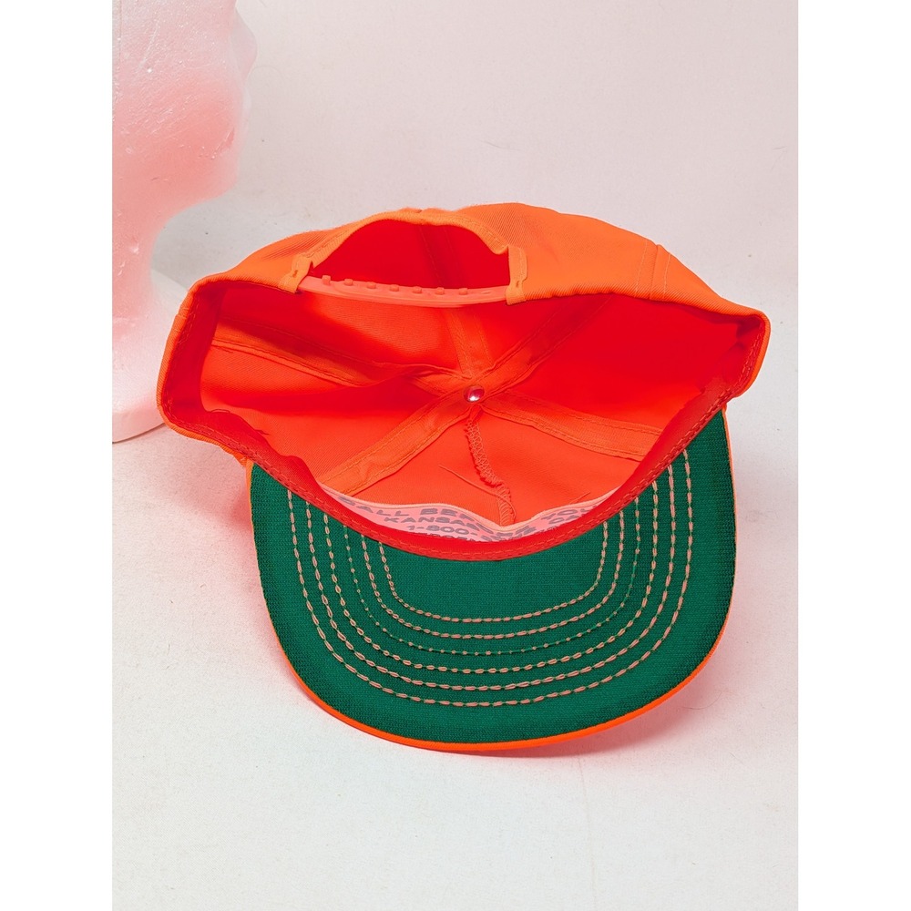 Vintage AT&T Snapback Hat Blaze Orange Kansas One Call Made in USA Mens Cap - Picture 5 of 7
